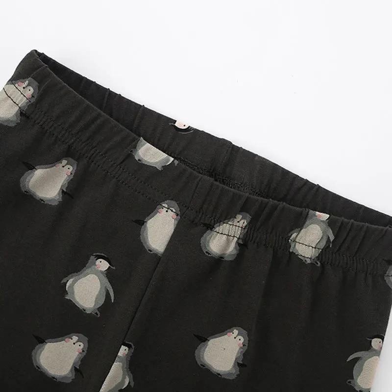 Autumn Arrival Baby Kids Girls Penguins Pattern Casual Pants by Tux-USA