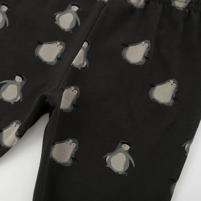 Autumn Arrival Baby Kids Girls Penguins Pattern Casual Pants by Tux-USA
