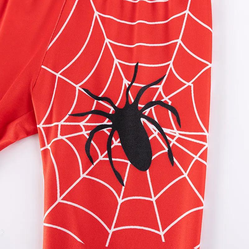 Spider & Web Kids Pajama Set – Long Sleeve Shirt and Pants, Fun Cartoon Design by Tux-USA