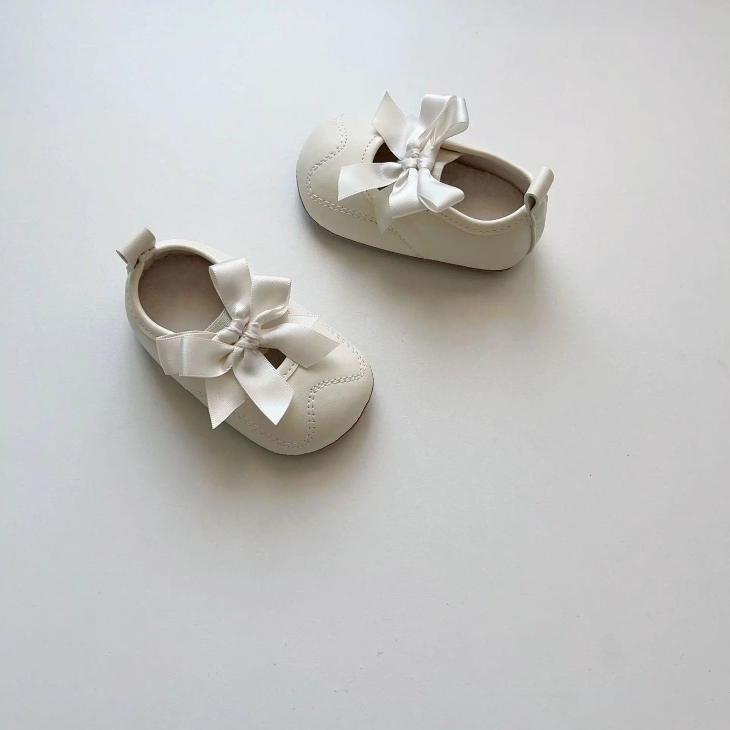 Winter and Autumn Baby Girl Fashion Solid Color Butterfly-bow Decorated Toddler Soft-Sole Anti-slip Walking Shoes by Tux-USA