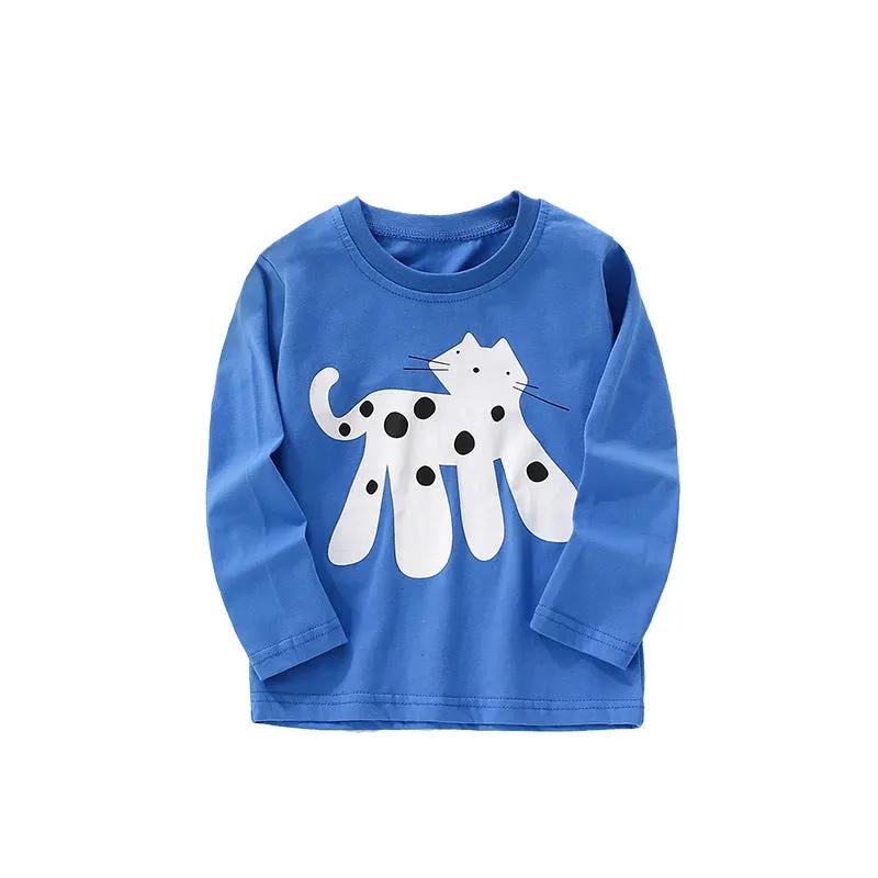 Autumn and Spring Arrival Animals Cartoon Pattern Long Sleeves Top for Stylish Boys by Tux-USA