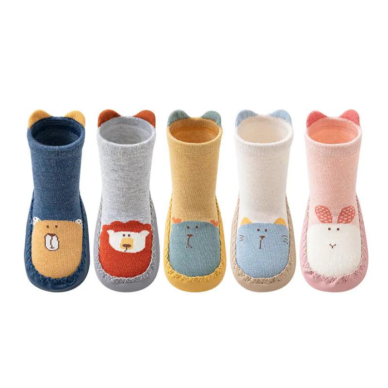 Toddler Walking Socks, Floor Shoe Socks, Cartoon Cute Baby Anti-slip Walking Shoes by Tux-USA