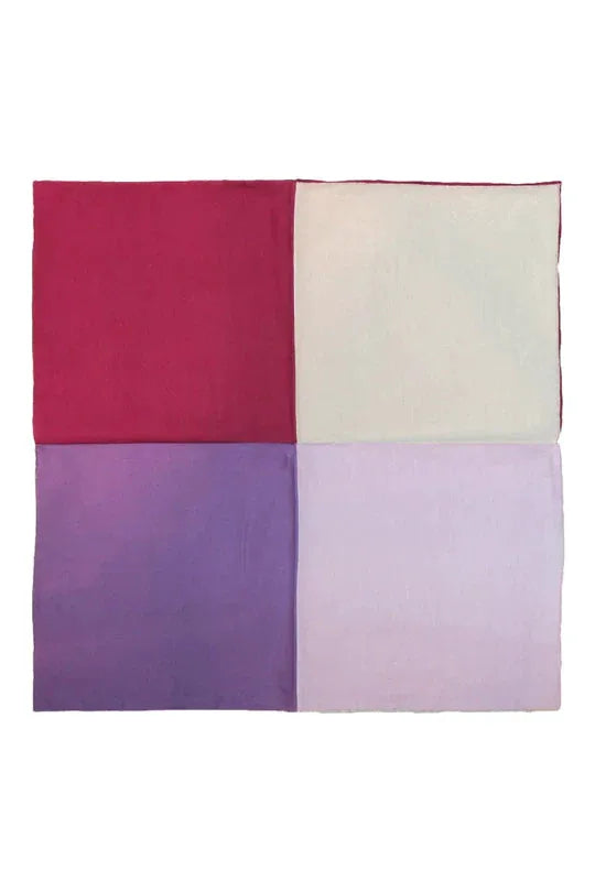 Silk & Cotton Blend Quad Pocket Square by Tux-USA