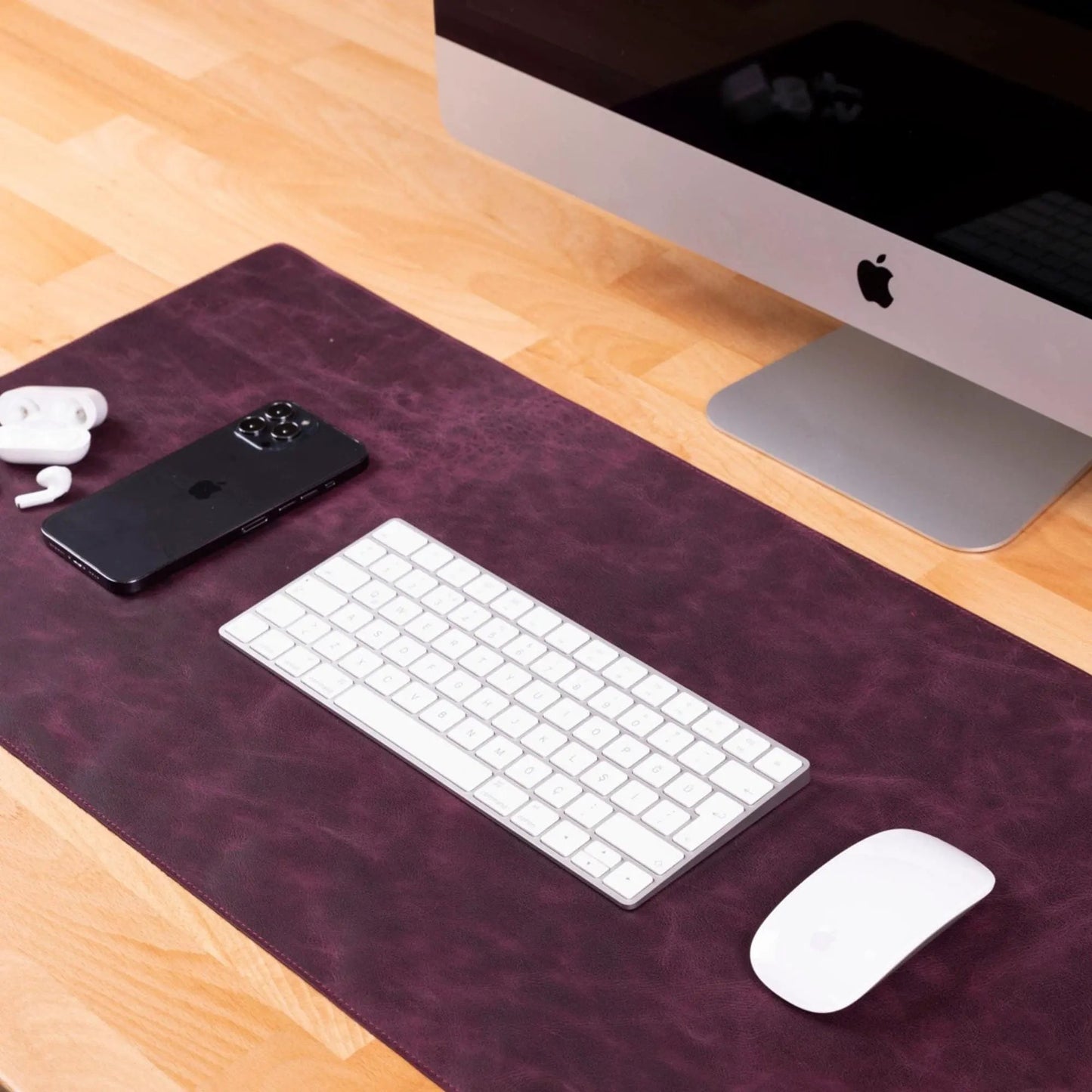 Rawlins Leather Desk Pads - 36x19 and 14.6x31.5 Inches by TORONATA