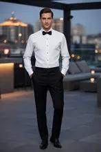 "Richard" White Spread Collar Shirt by Tux-USA