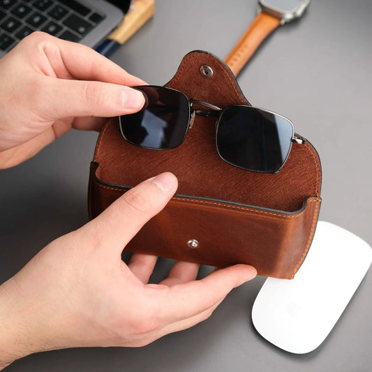 Rochester Full-Grain Leather Eyeglass Case by TORONATA