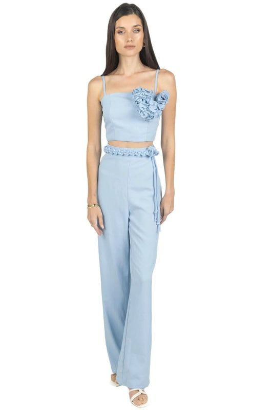 Rosalia Pants and Top Set In Celeste by Akalia