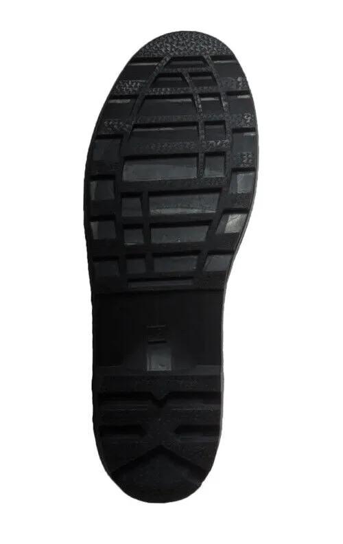 Men's Expandable Calf Rubber Boot Black Leather Boots by AdTec