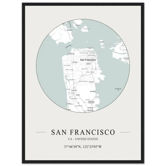 San Francisco, United States minimalist map poster by Art-O-Rama Shop