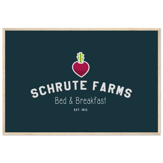 Schrute Farms Bed & Breakfast poster by Art-O-Rama Shop