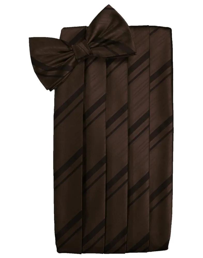 Set Striped Satin Cummerbund & Bow Tie by Tux-USA