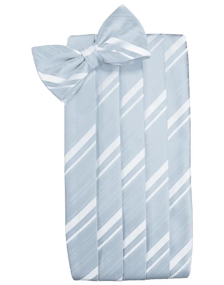 Set Striped Satin Cummerbund & Bow Tie by Tux-USA