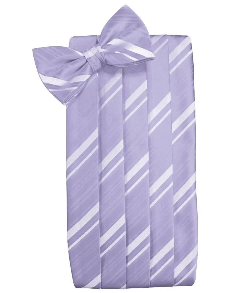 Set Striped Satin Cummerbund & Bow Tie by Tux-USA