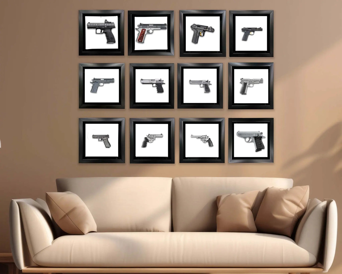 Set of 12 Framed Canvases by GTA ART