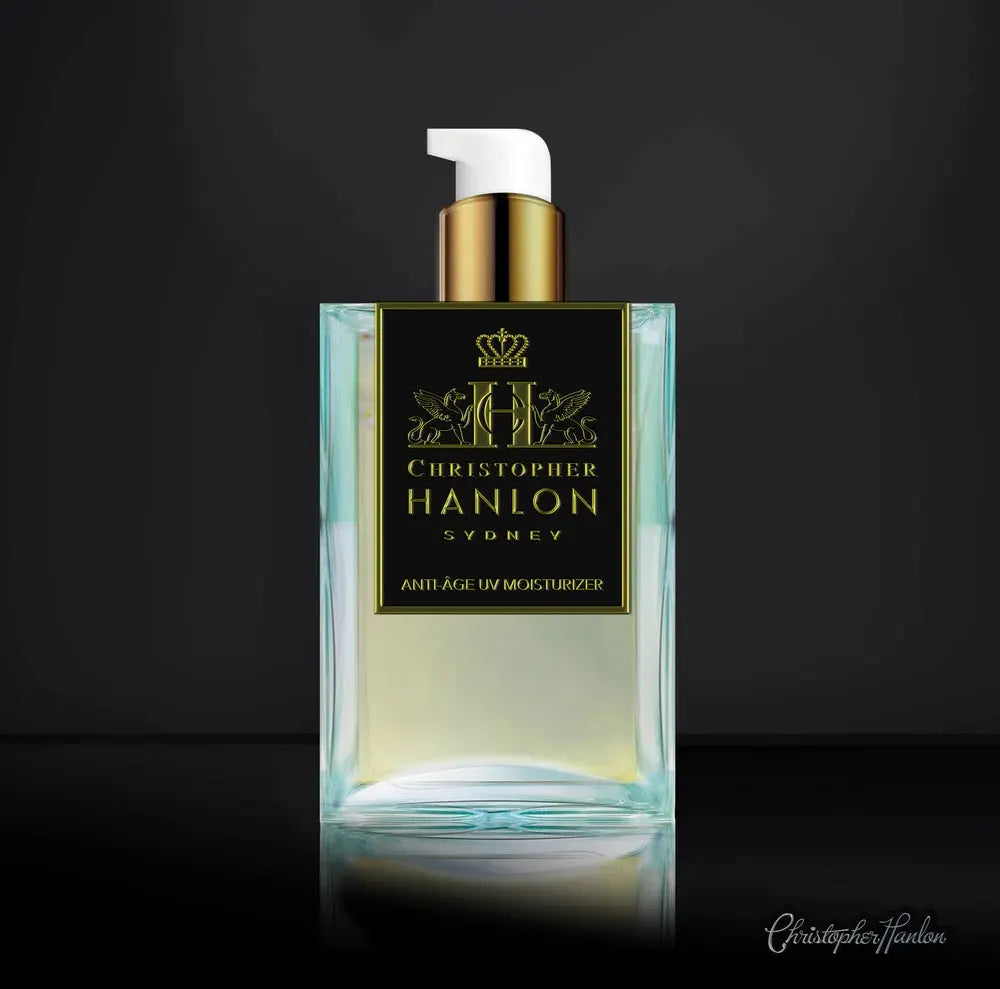 ANTI ÂGE UV MOISTURIZER | AFTER SHAVE LOTION FOR MEN – Gold Rush Bergamot + Mint by CHRISTOPHER HANLON®