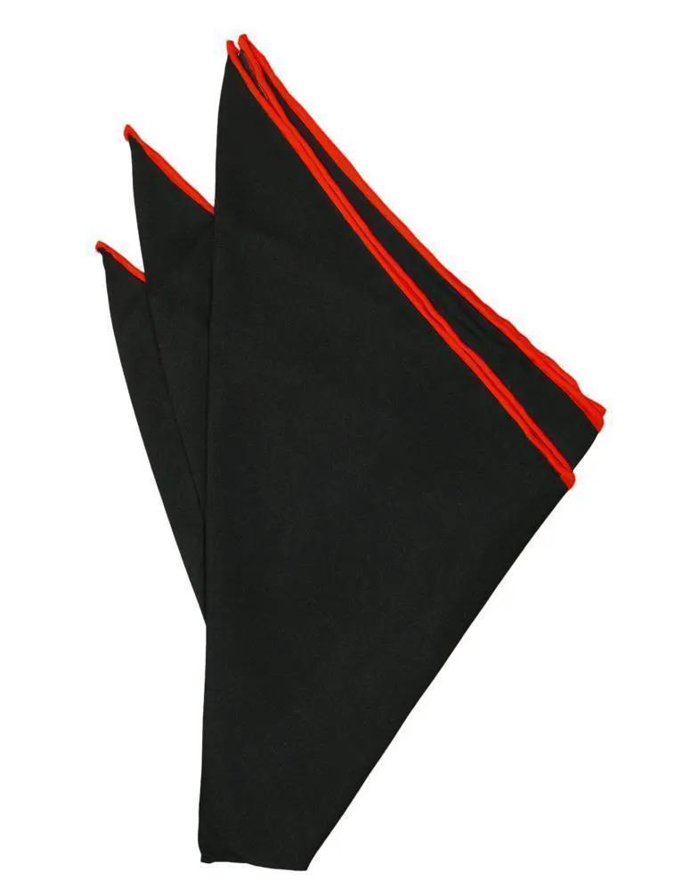Silk Hand Rolled Trim Pocket Square by Tux-USA