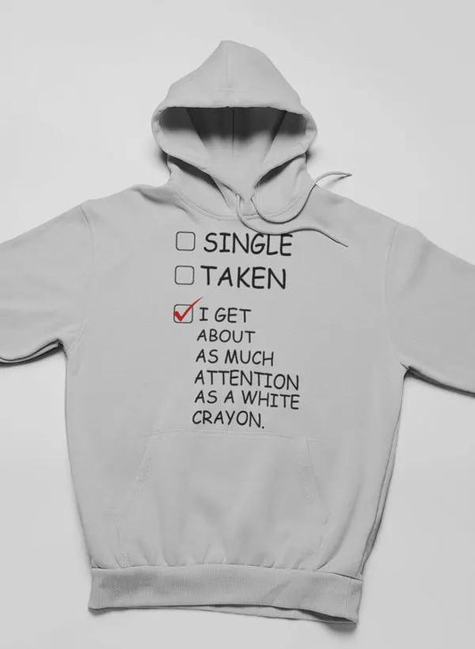 White Crayon Hoodie by Merch