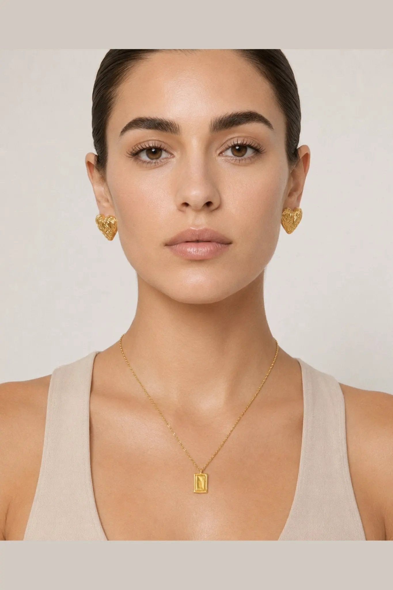 Soleil Waterproof Textured Medallion Necklace by Akalia