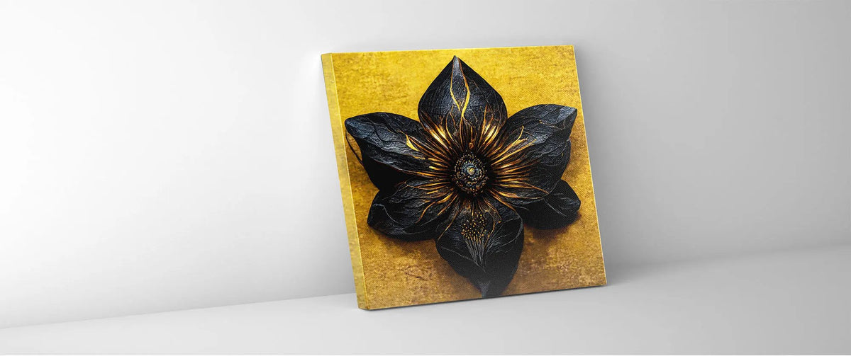 Canvas Print- Black Flower- Wall Art by Gtaart.ca