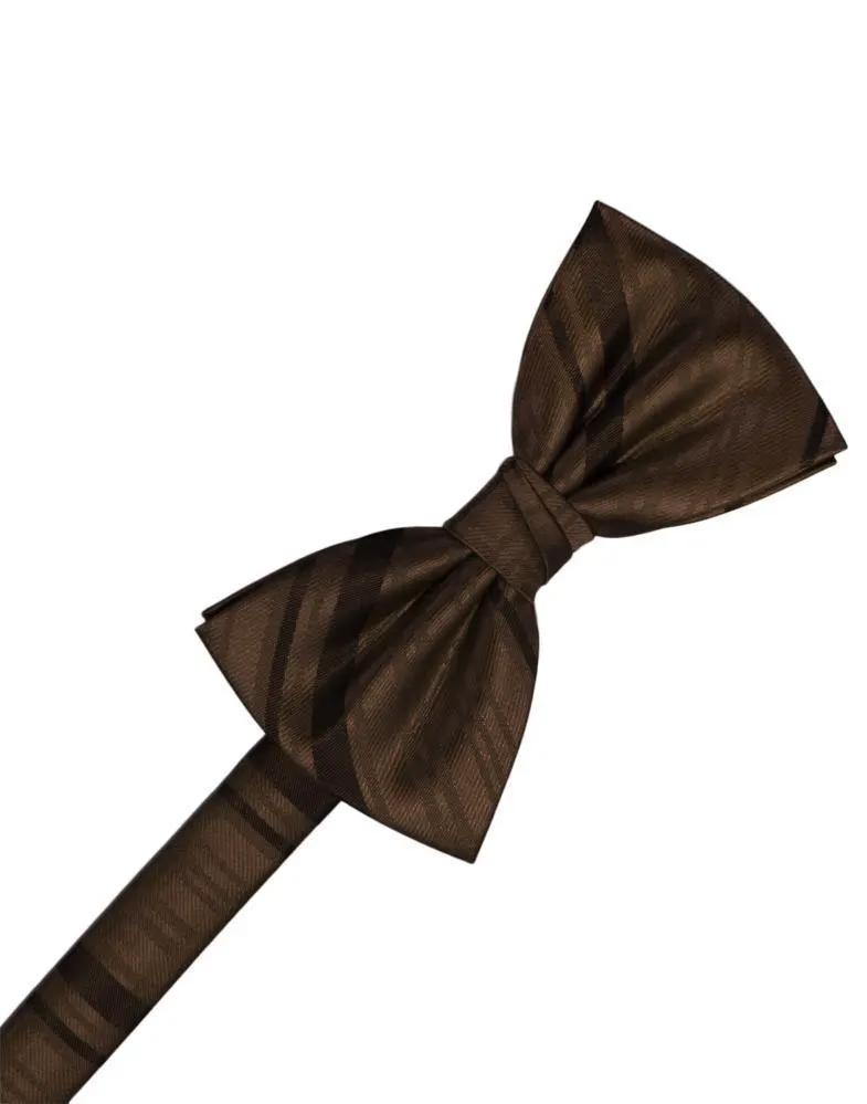 Striped Satin Bow Tie Pre-Tie by Tux-USA