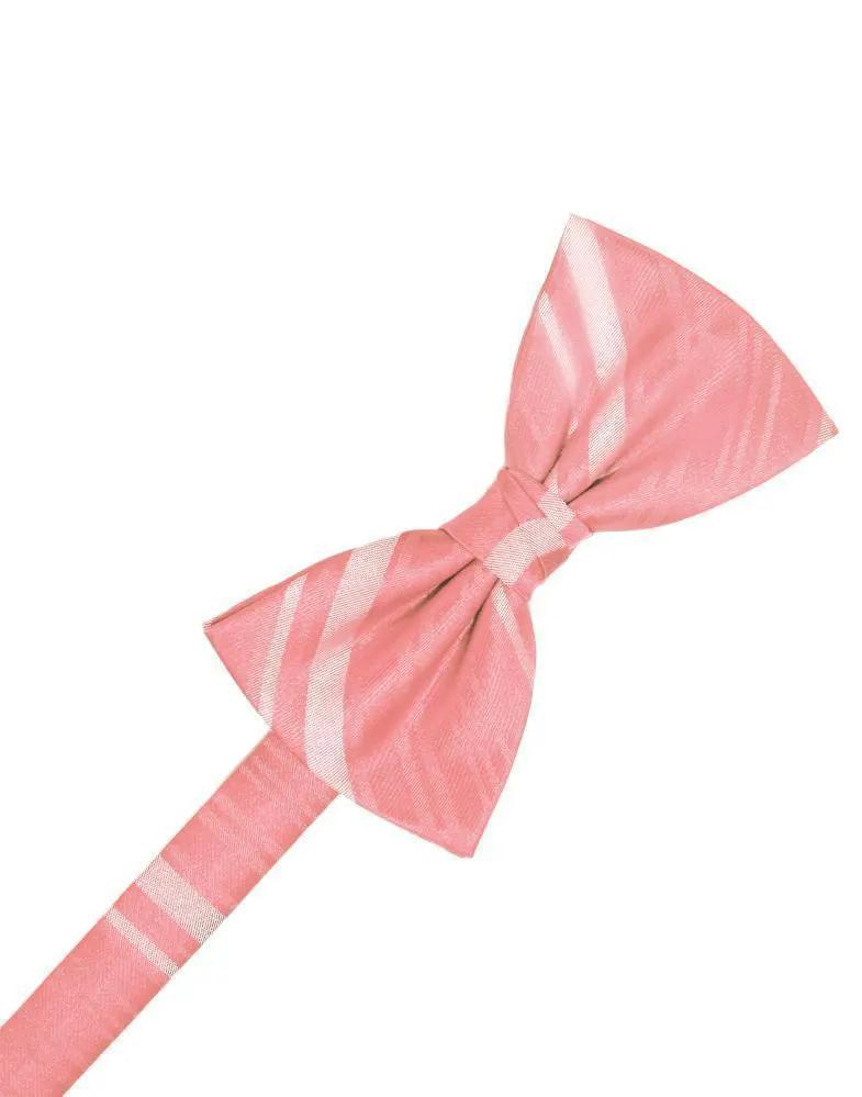 Striped Satin Bow Tie Pre-Tie by Tux-USA