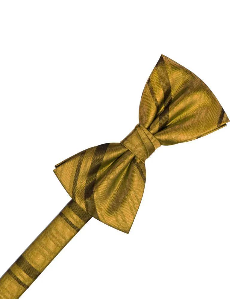 Striped Satin Bow Tie Pre-Tie by Tux-USA