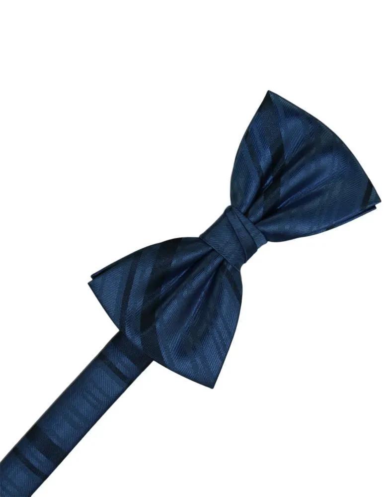 Striped Satin Bow Tie Pre-Tie by Tux-USA