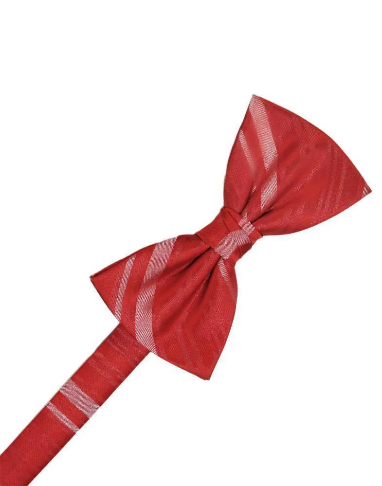 Striped Satin Bow Tie Pre-Tie by Tux-USA