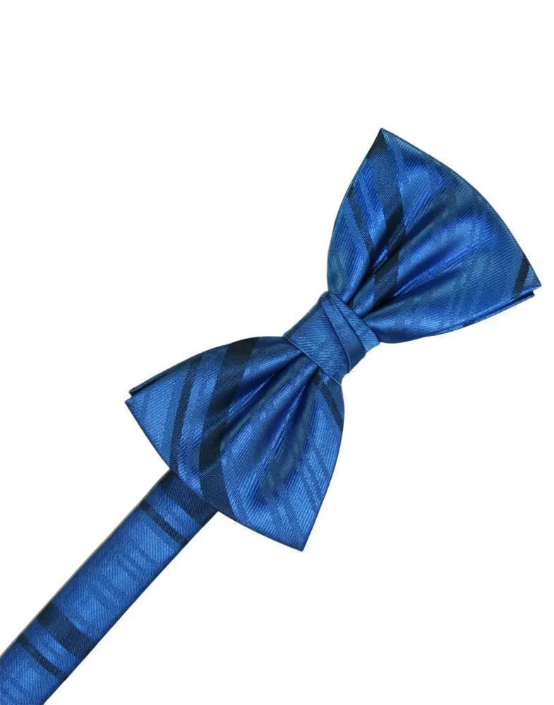 Striped Satin Bow Tie Pre-Tie by Tux-USA