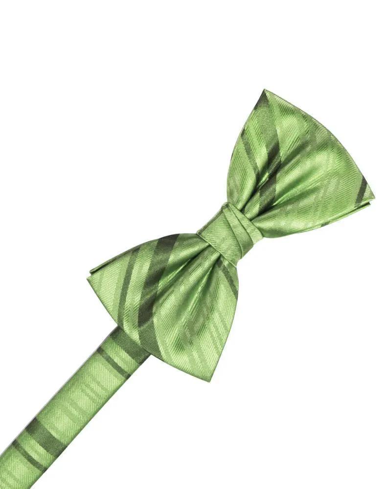 Striped Satin Bow Tie Pre-Tie by Tux-USA