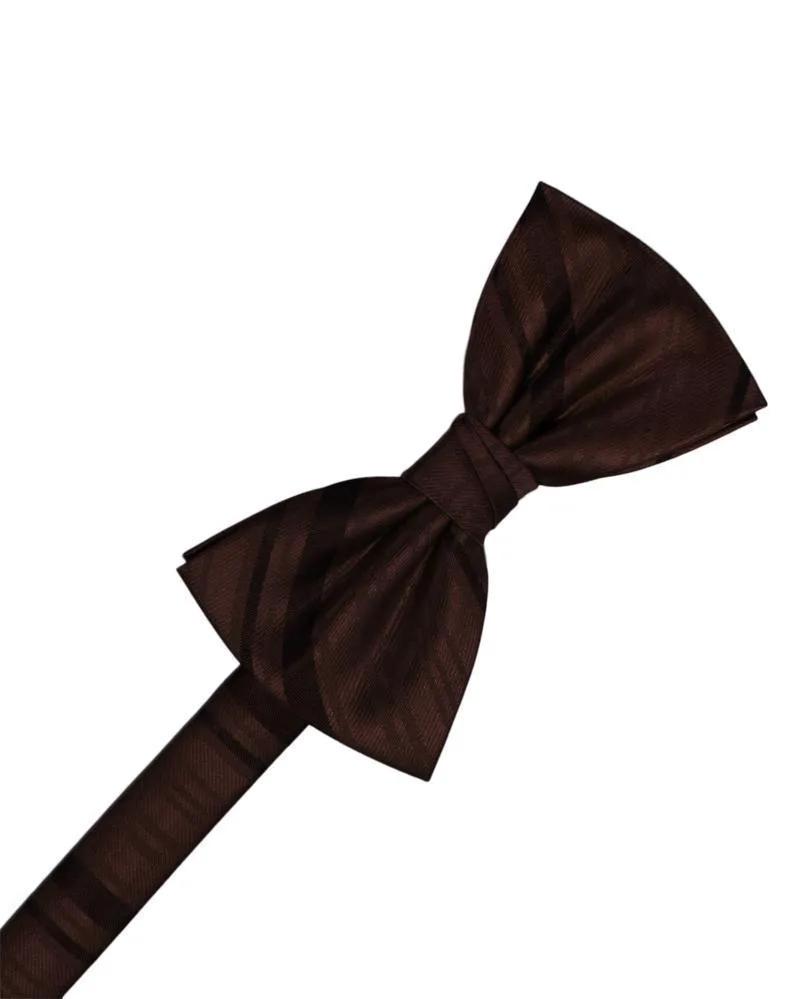 Striped Satin Bow Tie Pre-Tie by Tux-USA