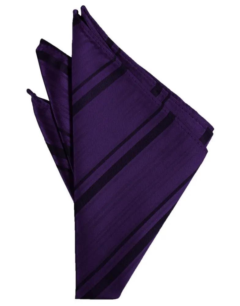 Striped Satin Pocket Square by Tux-USA