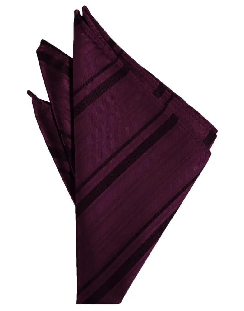 Striped Satin Pocket Square by Tux-USA