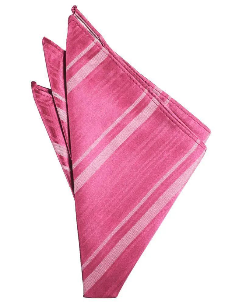 Striped Satin Pocket Square by Tux-USA