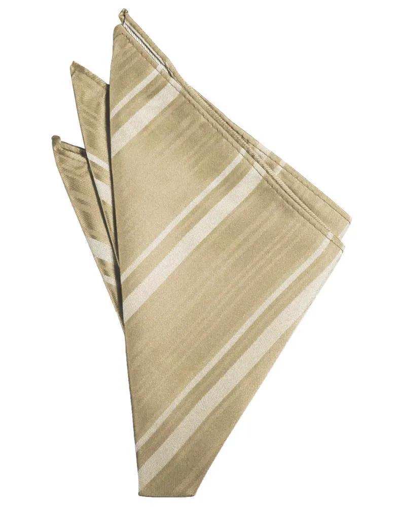 Striped Satin Pocket Square by Tux-USA