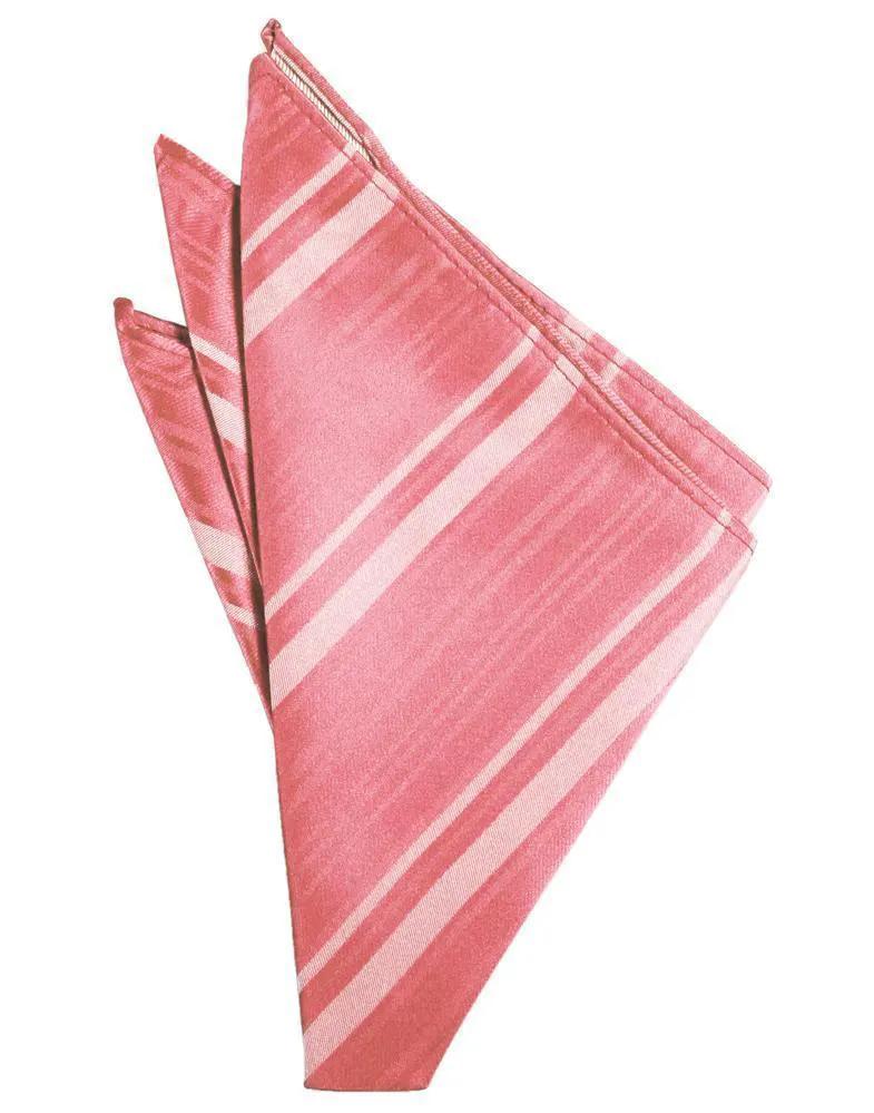 Striped Satin Pocket Square by Tux-USA