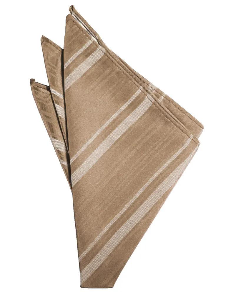 Striped Satin Pocket Square by Tux-USA
