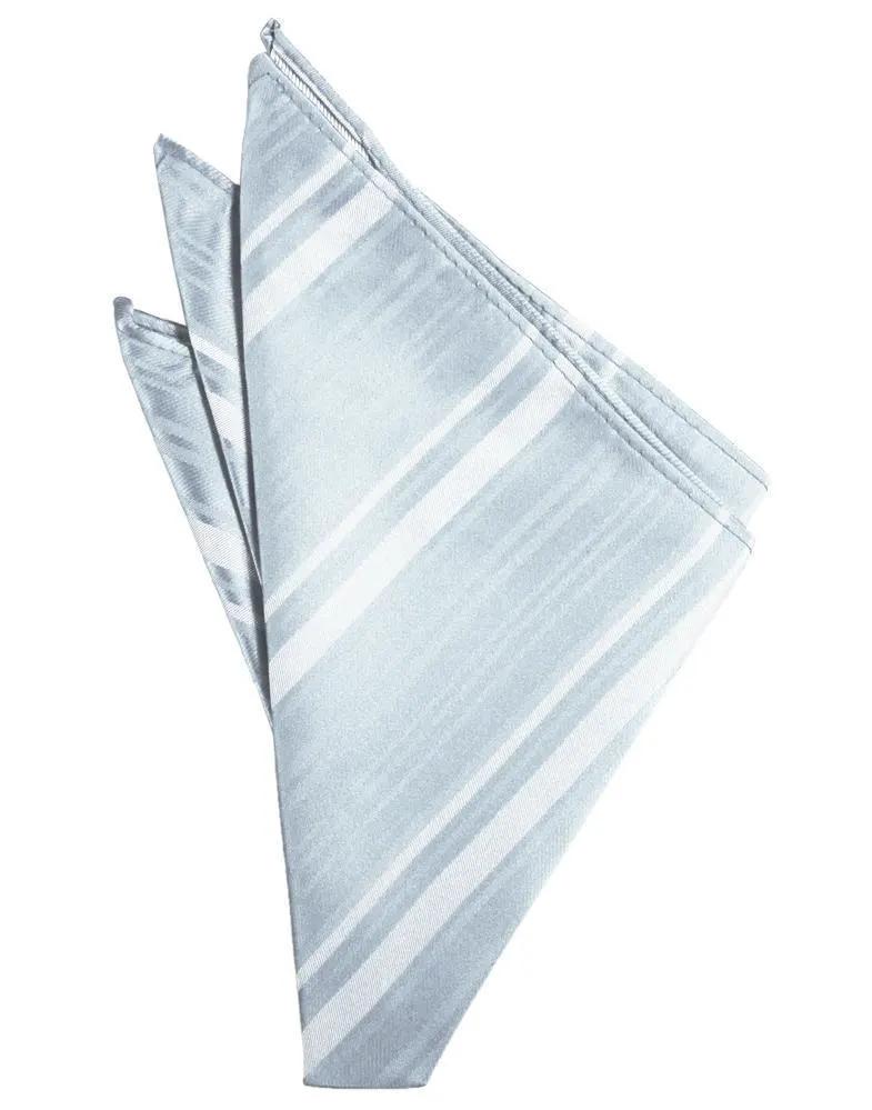 Striped Satin Pocket Square by Tux-USA