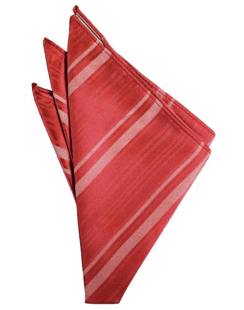 Striped Satin Pocket Square by Tux-USA
