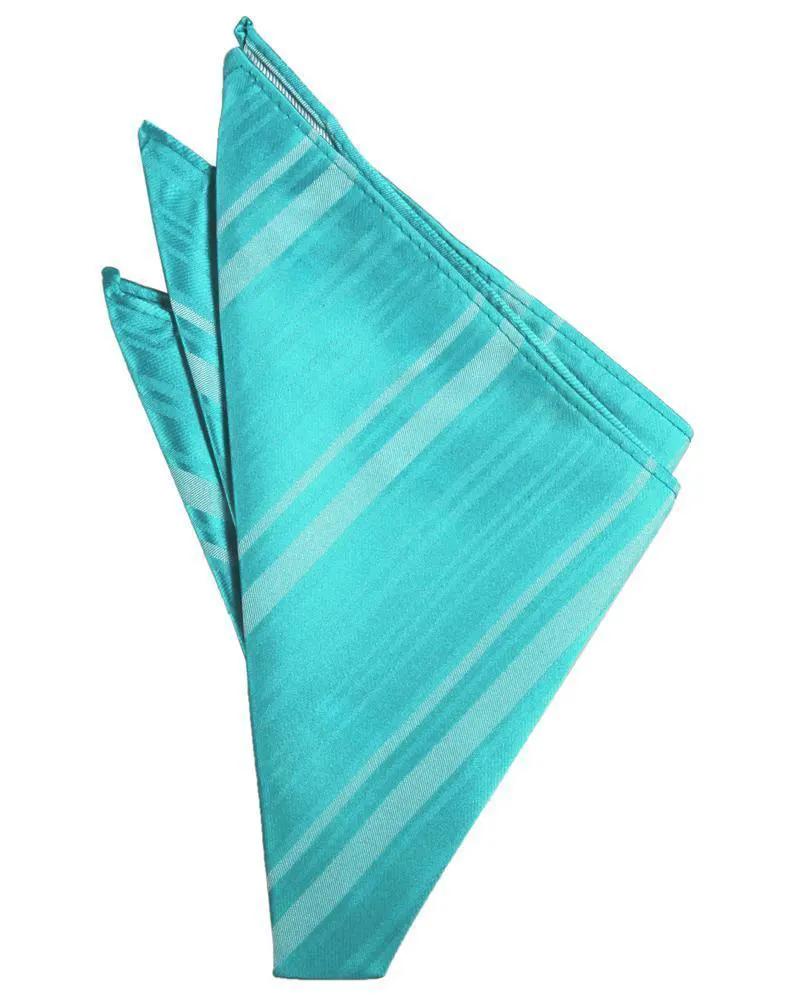 Striped Satin Pocket Square by Tux-USA