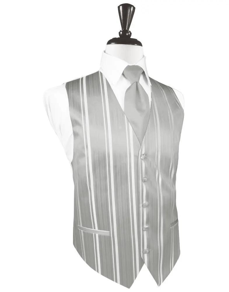 Tuxedo Vest Striped Satin Formal Wear Accessory For Black Tie by Tux-USA