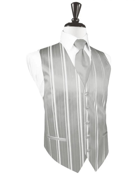 Tuxedo Vest Striped Satin Formal Wear Accessory For Black Tie by Tux-USA
