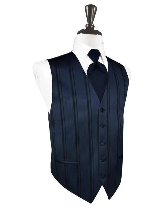 Striped Satin Tuxedo Vest 11 by Tux-USA