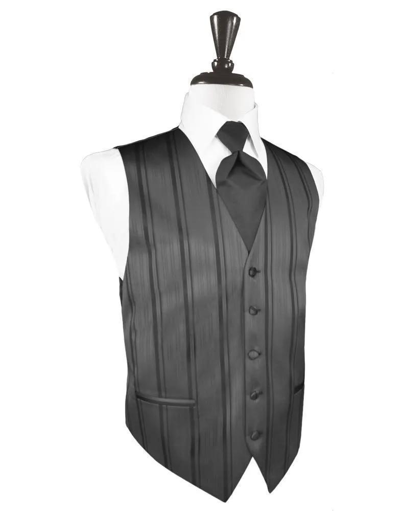 Striped Satin Tuxedo Vest 2 by Tux-USA