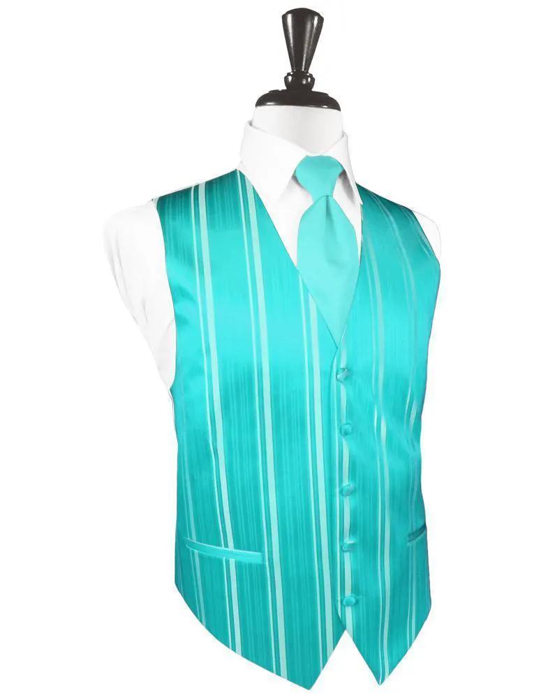 Striped Satin Tuxedo Vest 2 by Tux-USA
