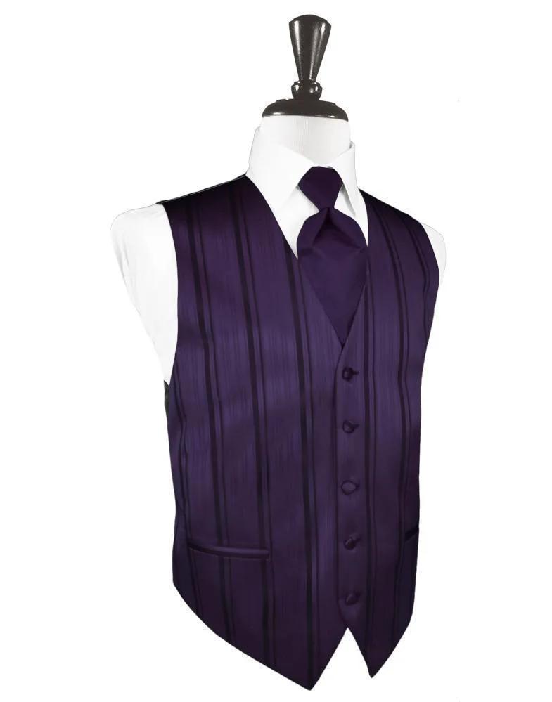 Striped Satin Tuxedo Vest 3 by Tux-USA