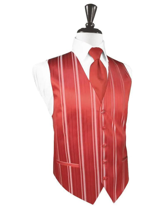 Striped Satin Tuxedo Vest 7 by Tux-USA