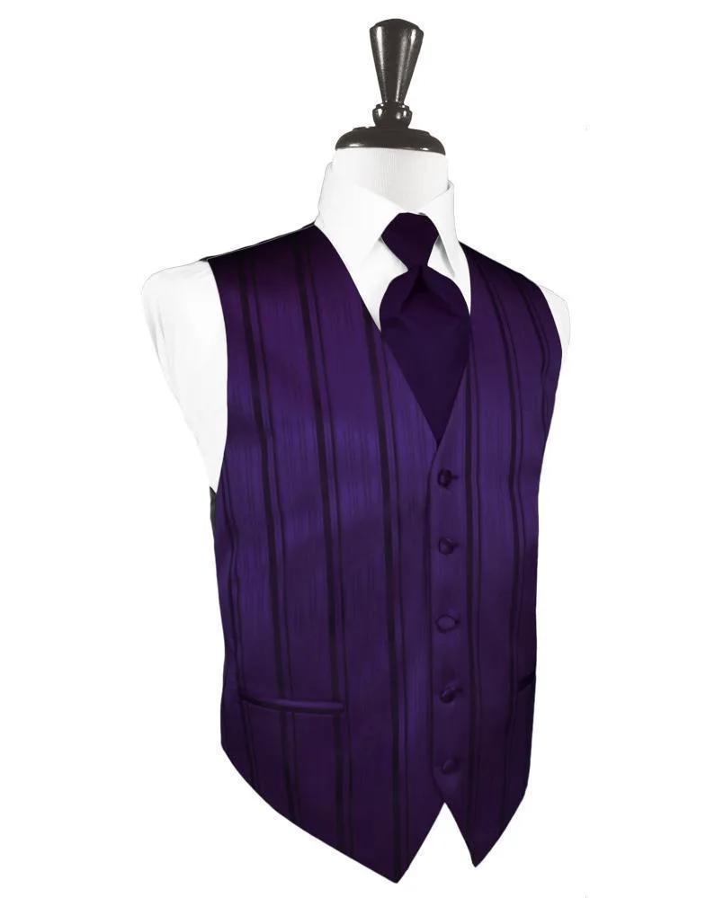 Striped Satin Tuxedo Vest by Tux-USA