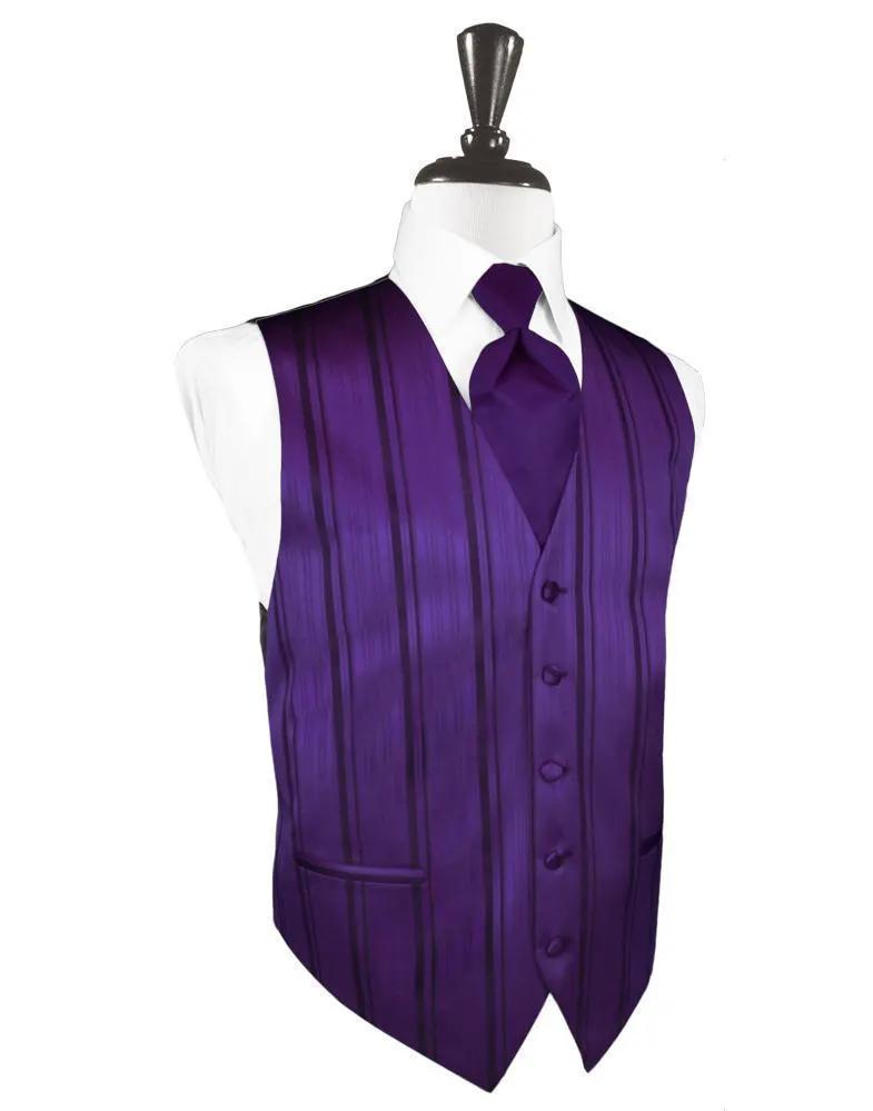 Striped Satin Tuxedo Vest by Tux-USA