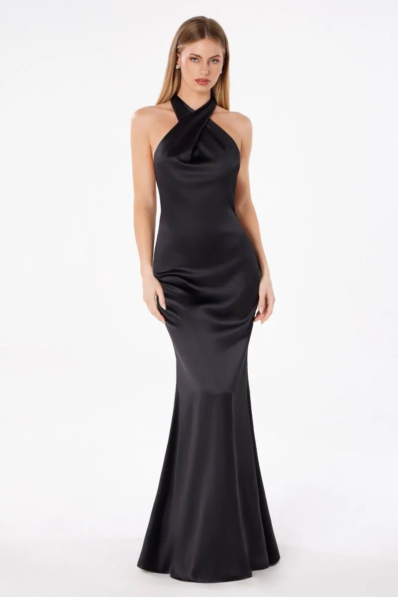 High halter v-neck mermaid dress by Tux-USA